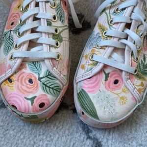 Keds x Rifle Paper Co Floral Lace Up Sneakers Platform sole - Size 6.5